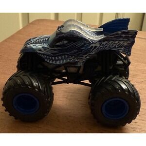 Monster Jam Fire and Ice "Dragon" Monster Truck 1:64 Blue Wheels Loose